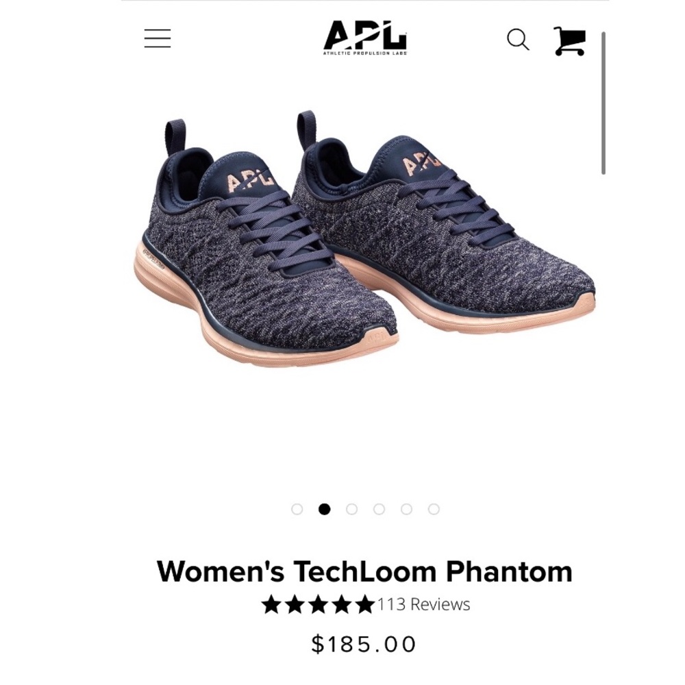 π SOLD APL Women's TechLoom Phantom in Navy & Pin - Picture 10 of 10